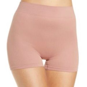Skims Ribbed Shorts Rose Clay S/M